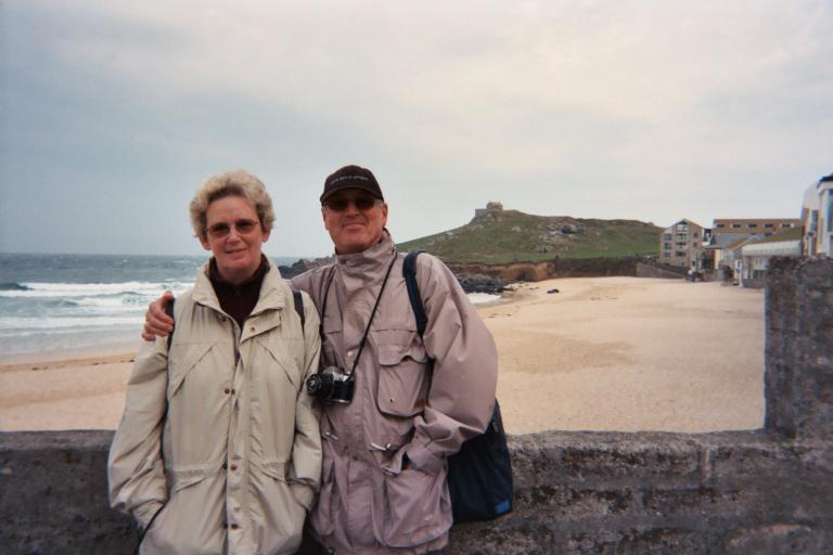 Helga and Chris on Cape Cornwall