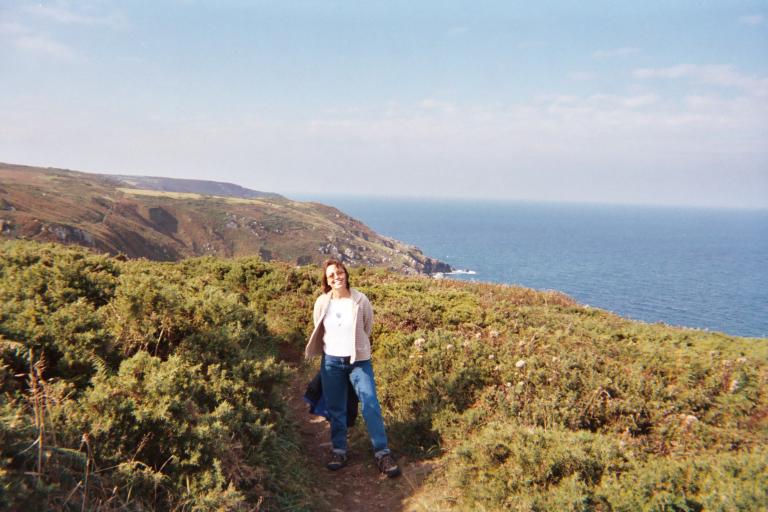 Sam on the coast path